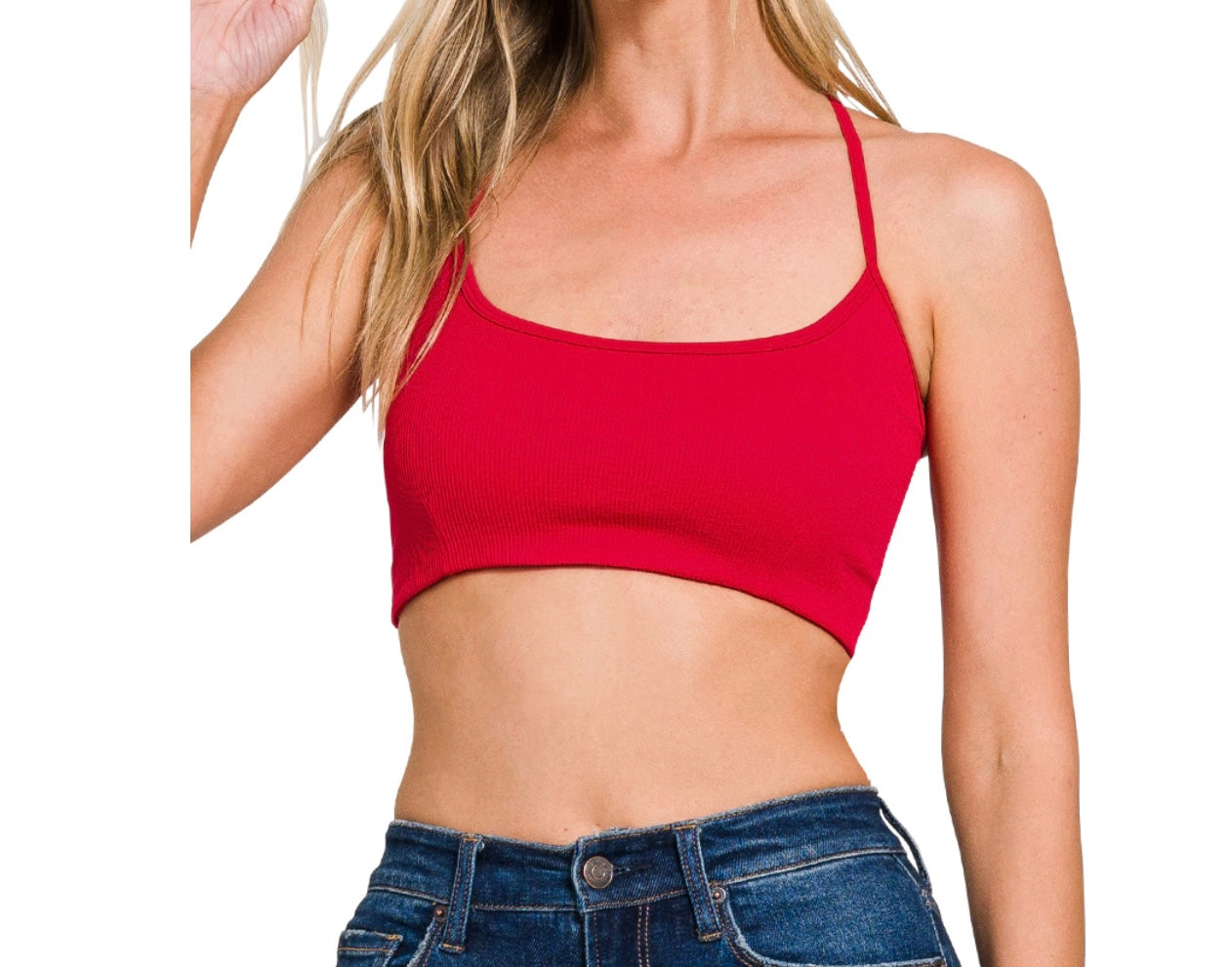 Seamless Ribbed Lattice Back Brami