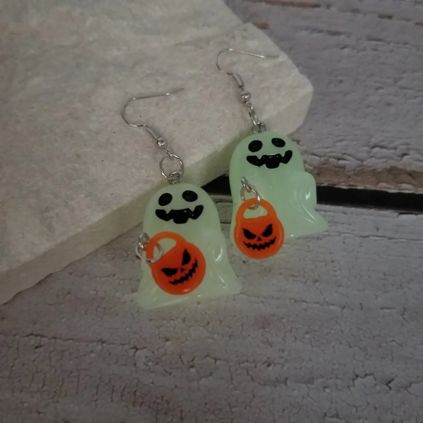 Halloween 3D Noctilucent Ghost Earrings