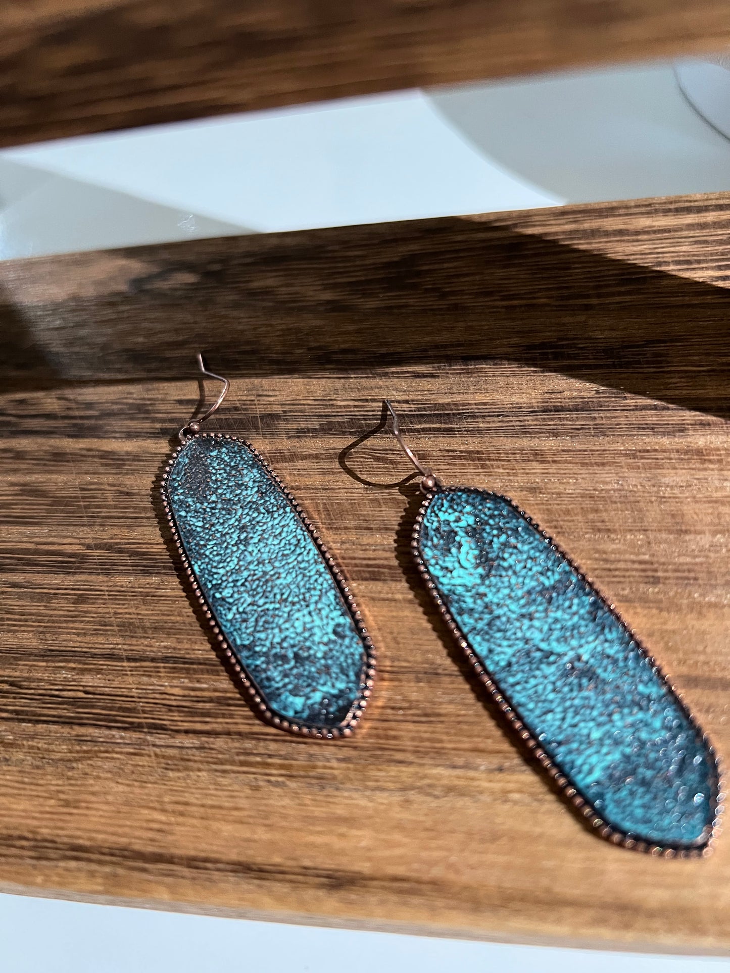 Cast Oval Drop Earrings