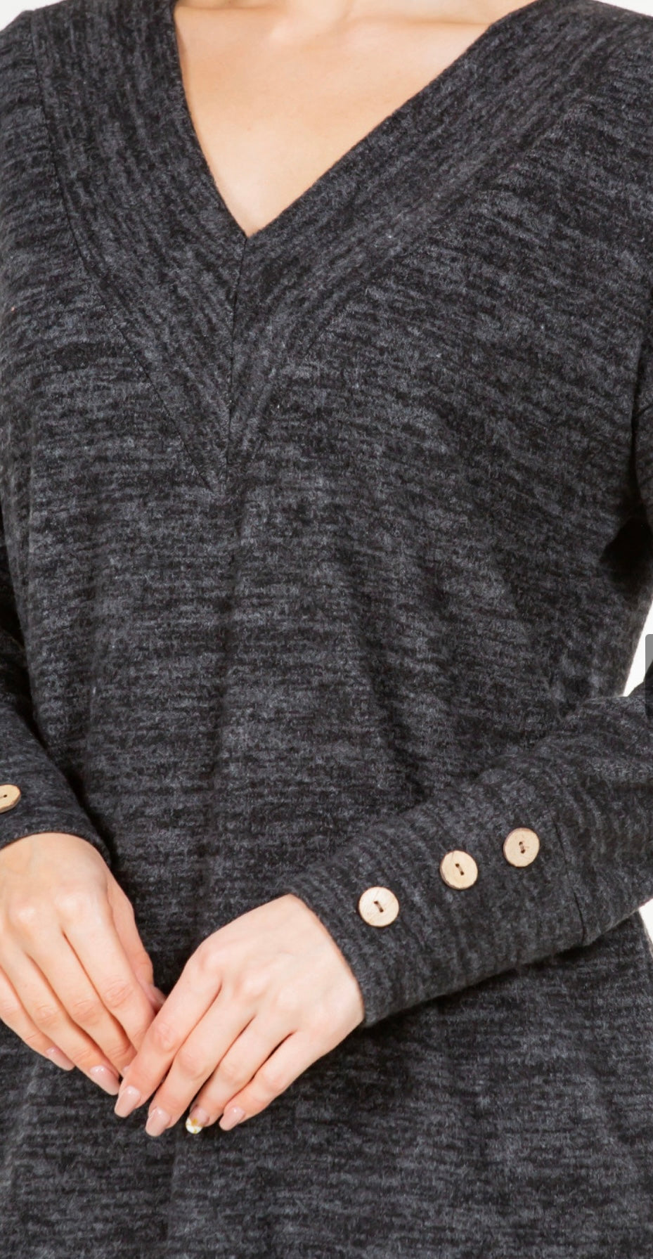 Long Sleeve V Neck Sweater Top