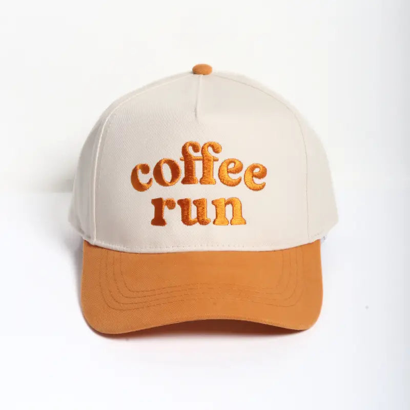Coffee Run Embroidered Panel Two Tone Cap
