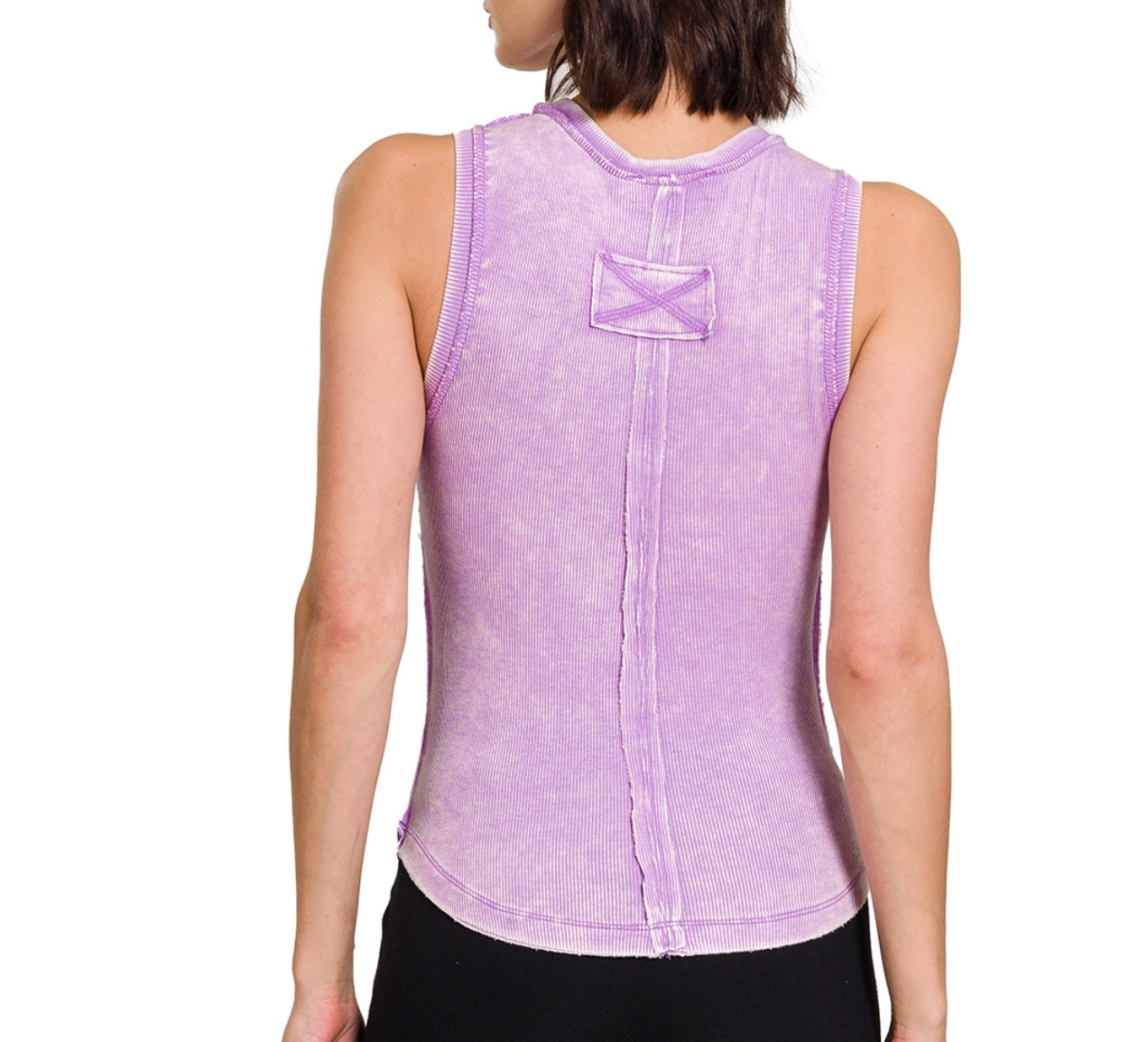 Washed Ribbed Tank Top