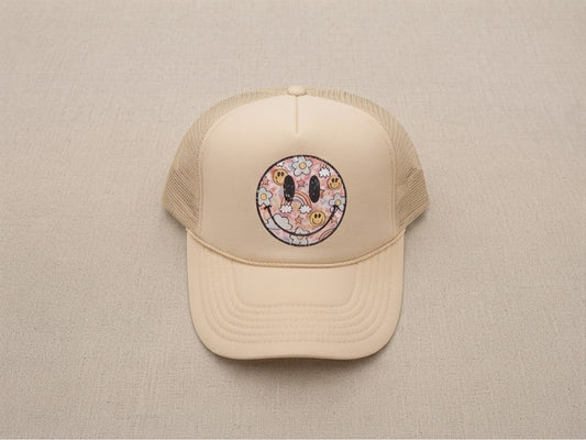 Rainbow Smiley Face Trucker Hat