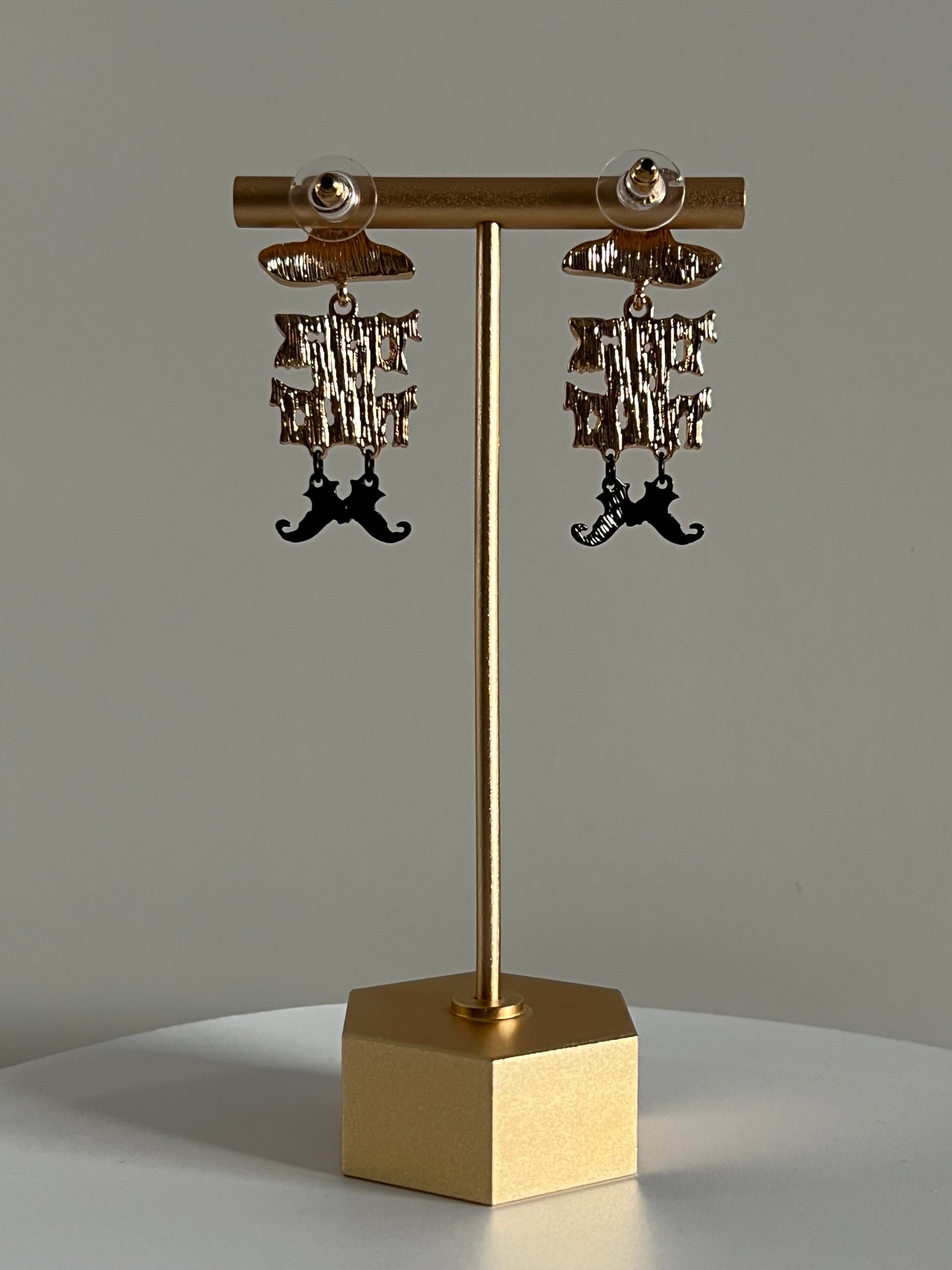 Halloween Enchanted Witch Hat & Boots Drop Earrings