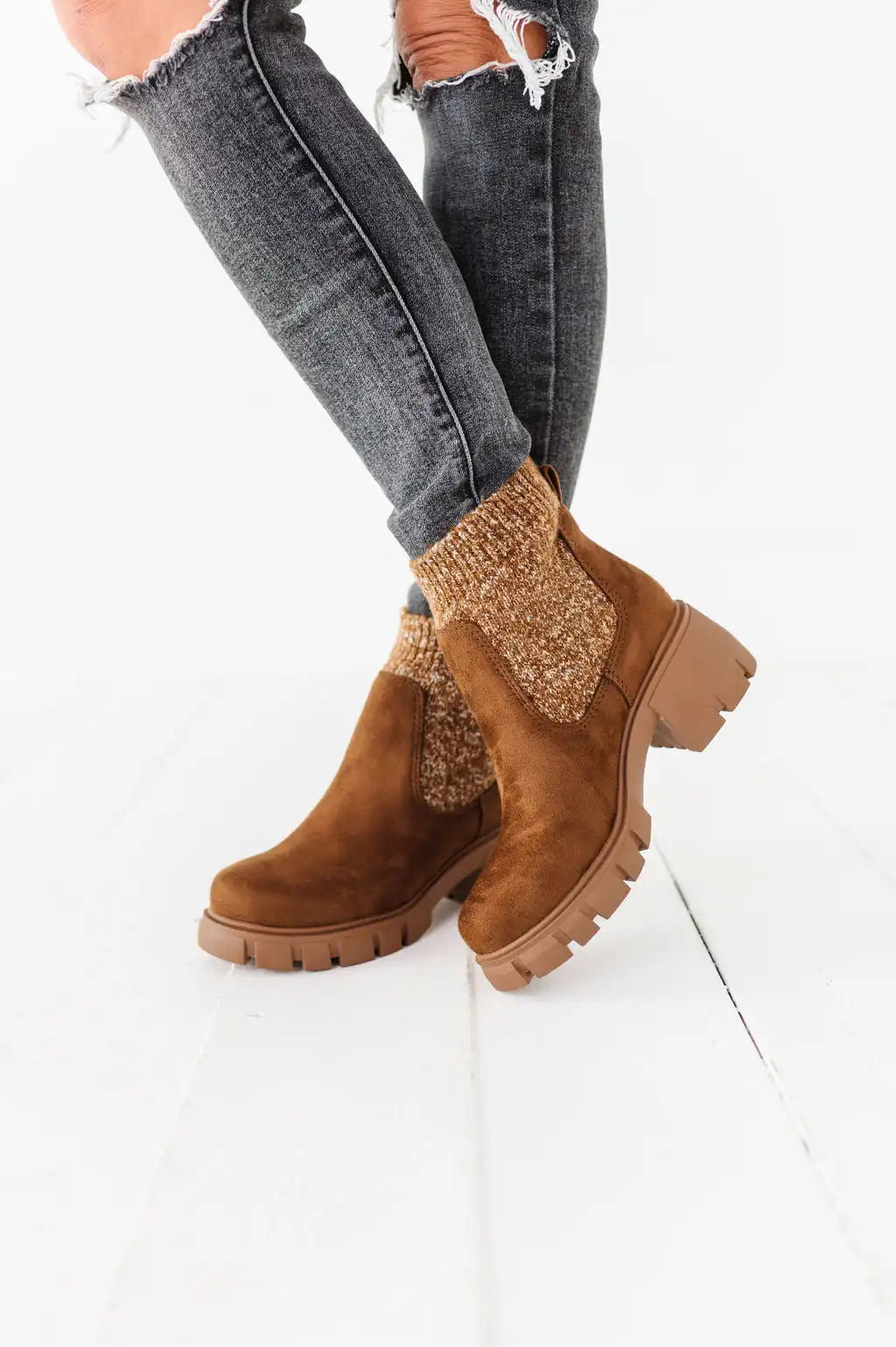 Zordy Sweater Knit Chelsea Boots