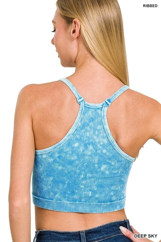 Washed ripped Cami Tank Tops