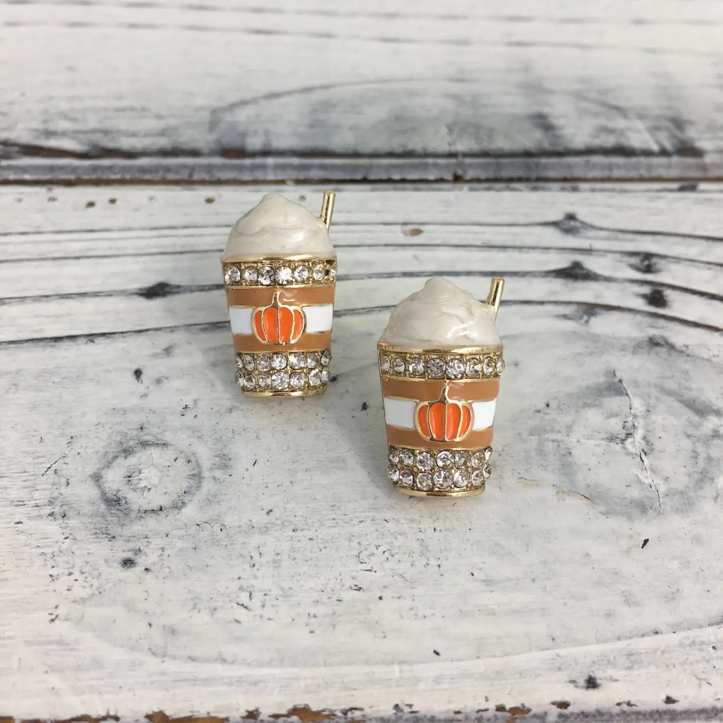Pumpkin Spice Latte Post Earrings
