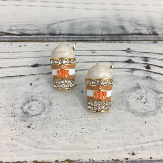 Pumpkin Spice Latte Post Earrings