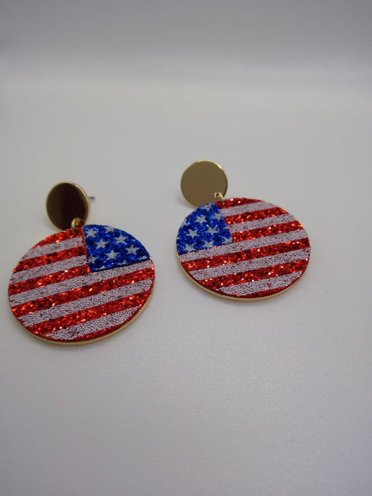 4th of July Flag Drop Earrings