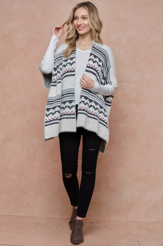 Aztec pattern Shawl Cardigan