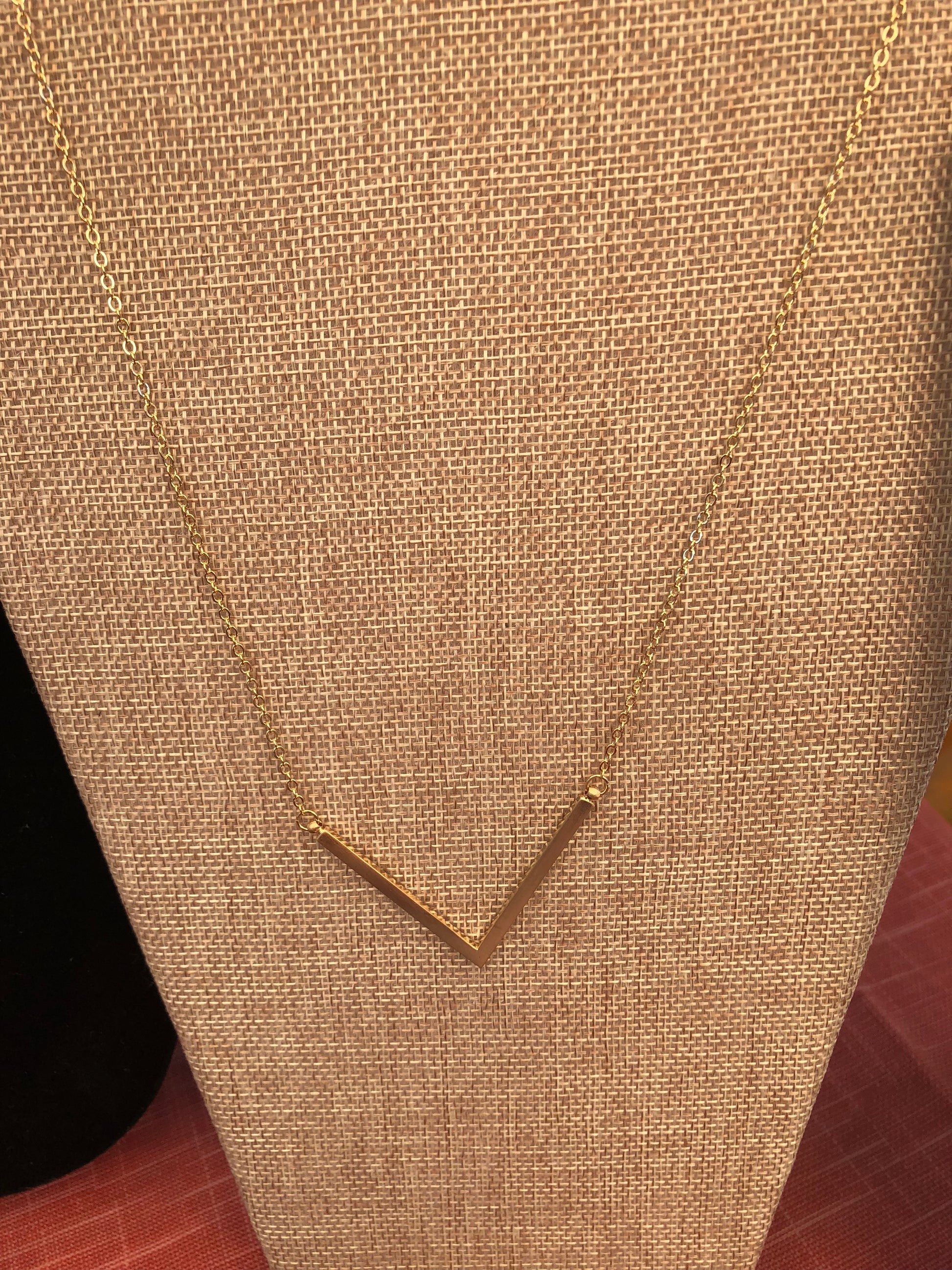 Gold Chevron Necklace - Meraki B Shop