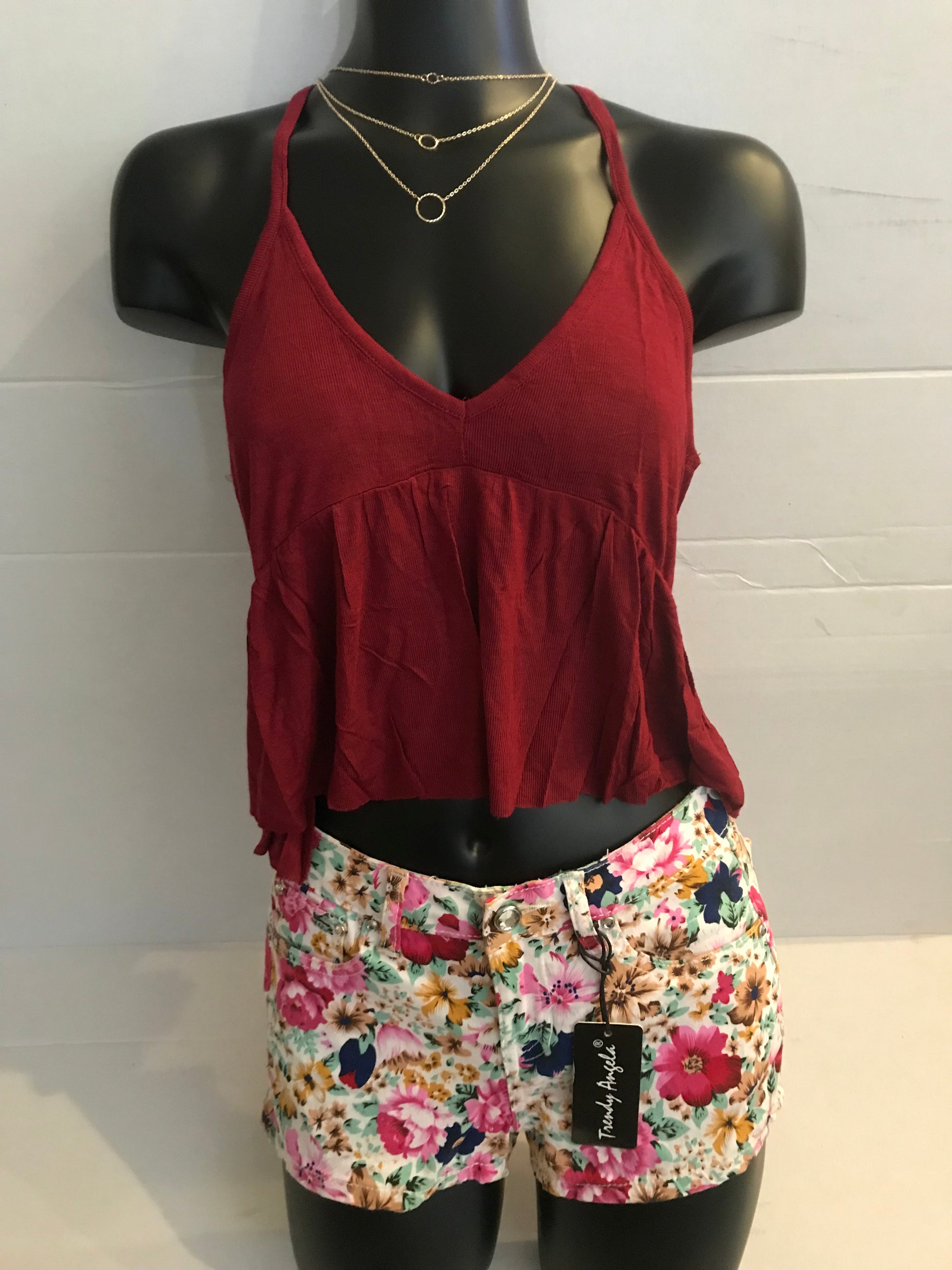 Oboe T Back Crop Tank Top - Meraki B Shop