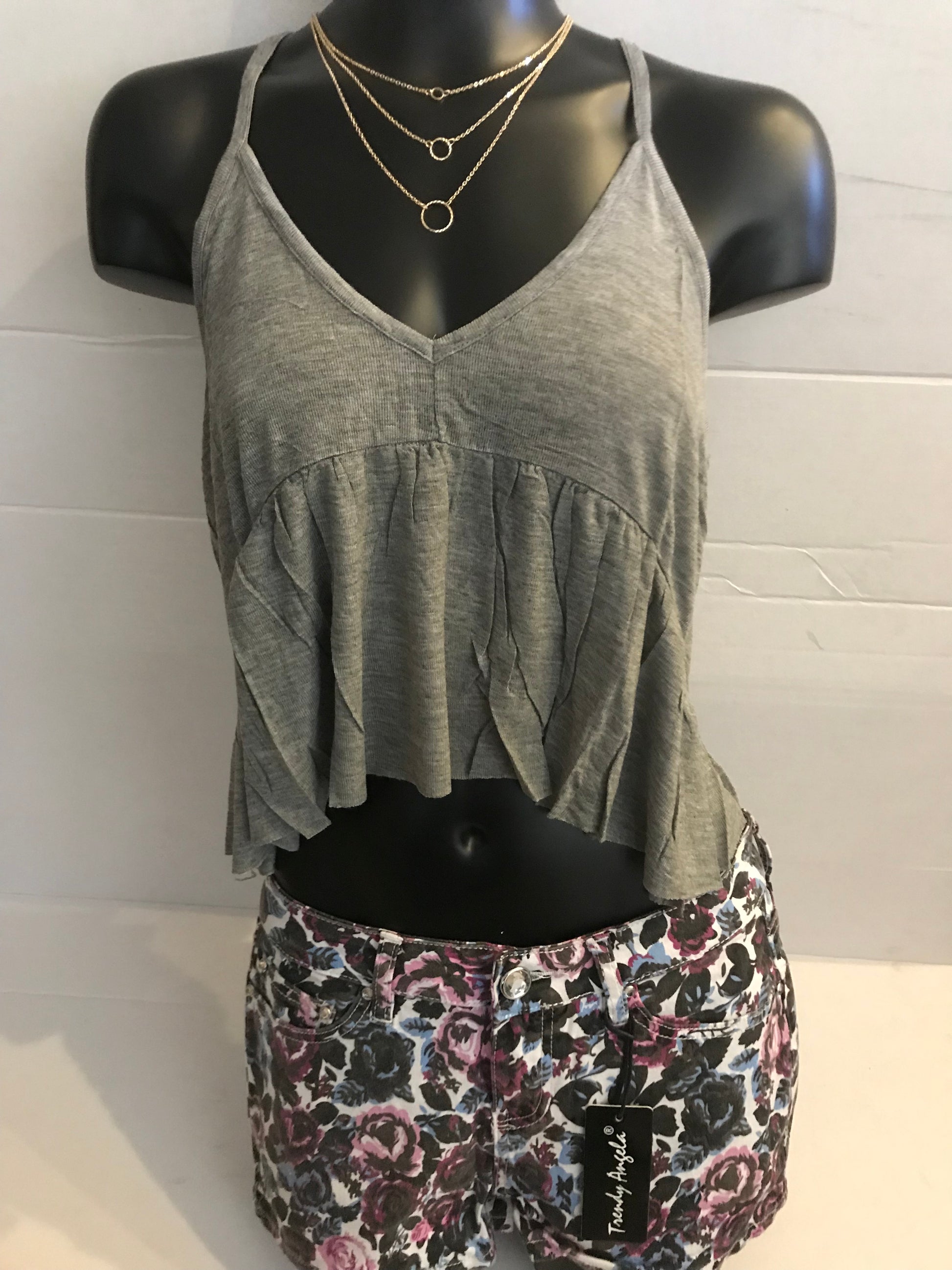 Oboe T Back Crop Tank Top - Meraki B Shop