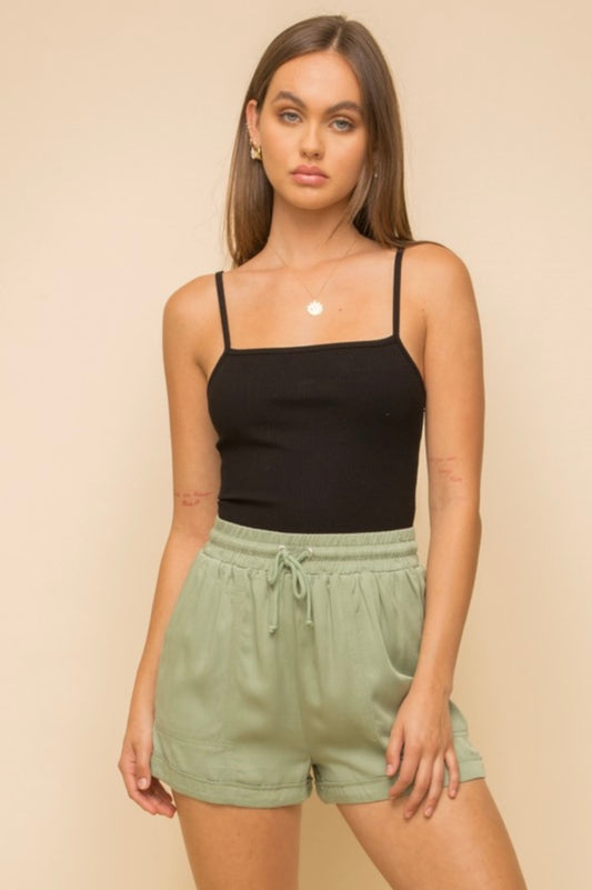 Soft Rayon Twill Shorts